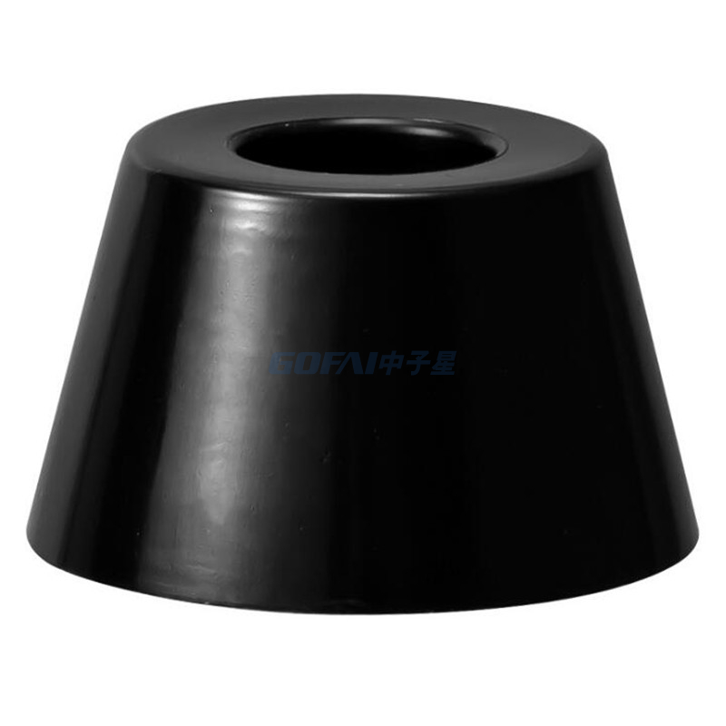Pieds en caoutchouc de couleur noire en forme de colonne bon marché coussinets de pied de Base d'amortisseur d'isolateur d'anti-vibration pour l'armoire de haut-parleur